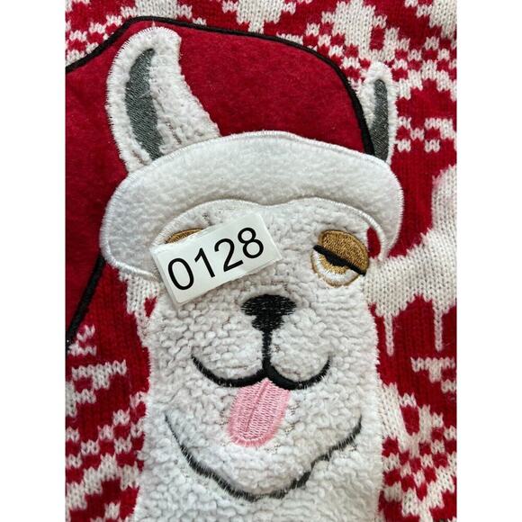 Ugly Christmas Sweater Size M Medium Jolly Sweaters Red Green White‎ Llama - Picture 5 of 5